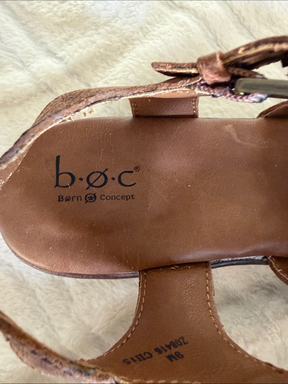 Women’s Brown Leather Strappy Slingback Heels Size 9 - Picture 5 of 7